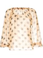 Bianca Spender Polka Dot Blouse - Neutrals