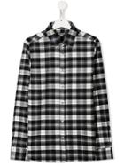 Neil Barrett Kids Teen Plaid Shirt - Black