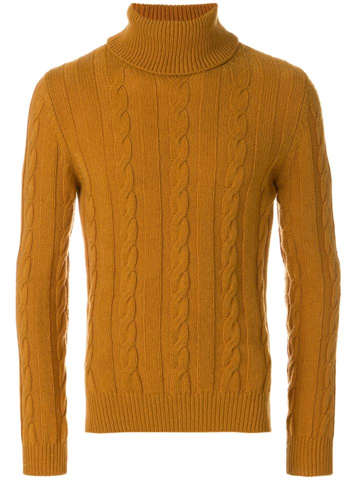 The Gigi Cable-knit Jumper - Yellow & Orange