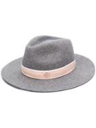 Maison Michel Embellished Hat - Grey