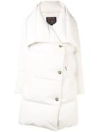 Woolrich Oversized Collar Padded Coat - White
