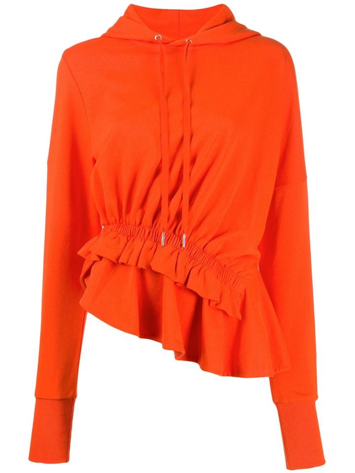 Preen Line Ally Ruffle-trim Hoodie - Orange