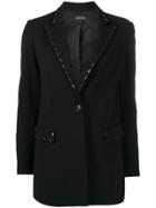 Emporio Armani Embellished Fitted Jacket - Black