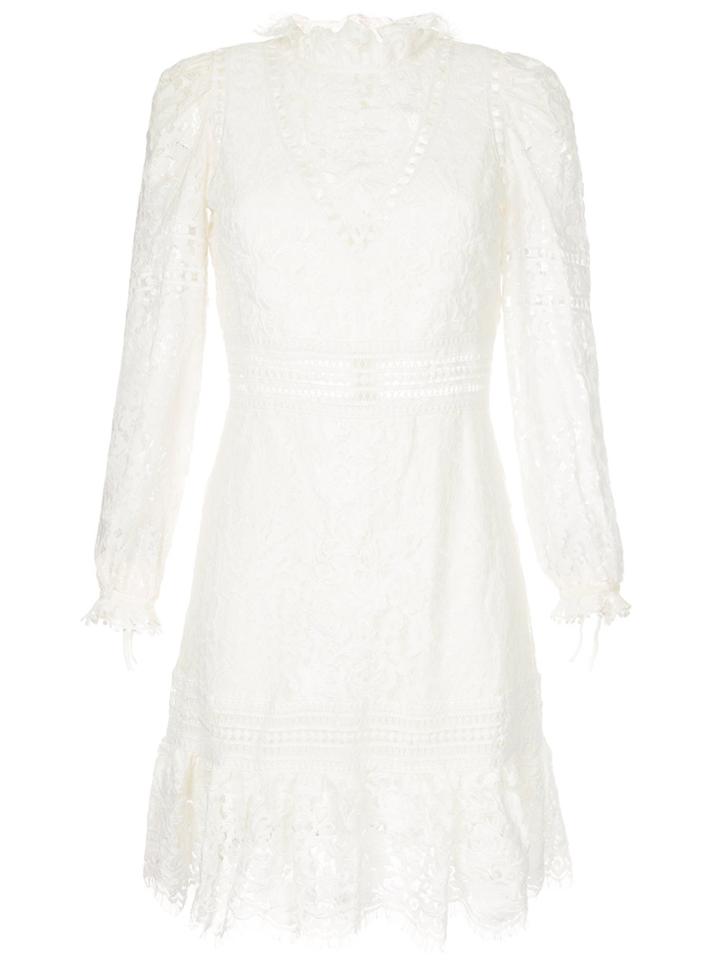 Sea Lace Cut-out Dress - White