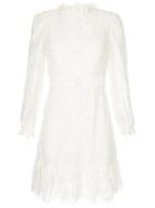 Sea Lace Cut-out Dress - White