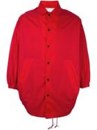 Ganryu Comme Des Garcons Poncho Jacket, Adult Unisex, Size: Medium, Red, Polyester/nylon