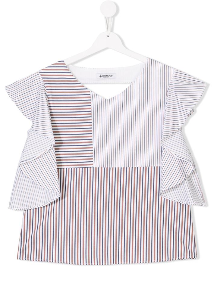 Dondup Kids Striped Tunic Top - White