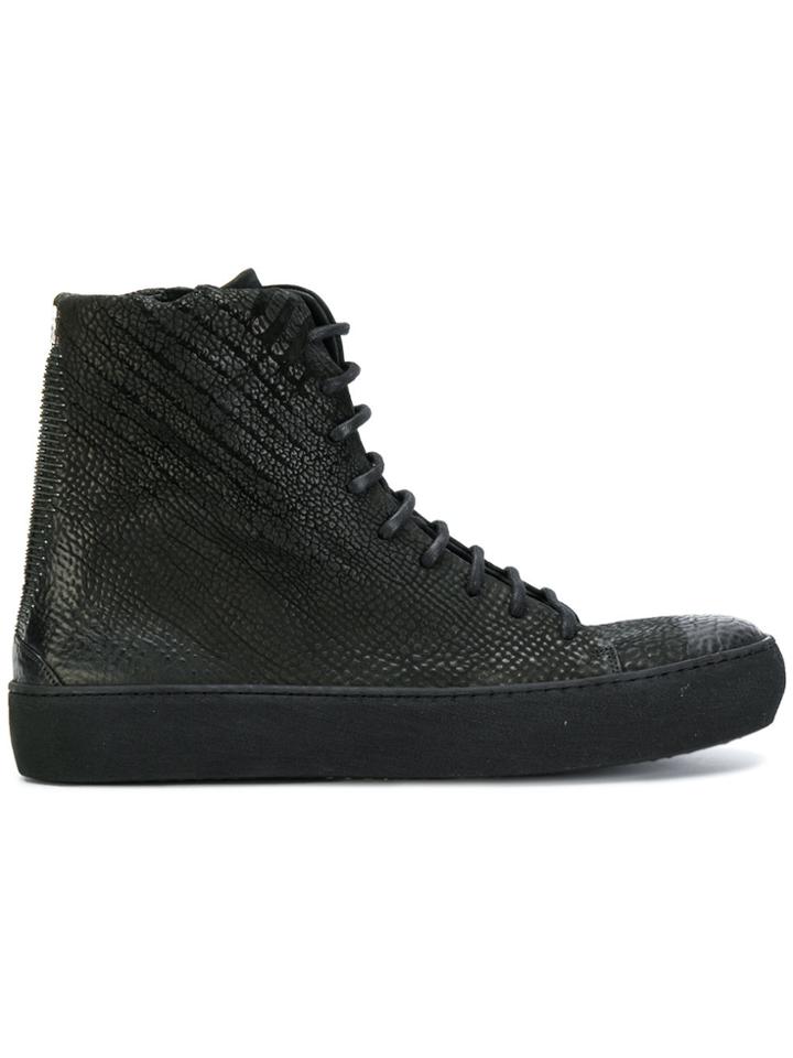 Isaac Sellam Experience Textured Hi-tops - Black