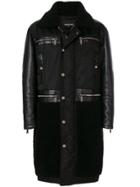 Dsquared2 Mixed Texture Coat - Black