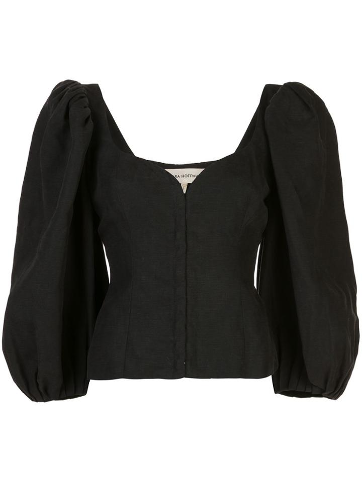 Mara Hoffman Eliana Balloon Sleeves Blouse - Black