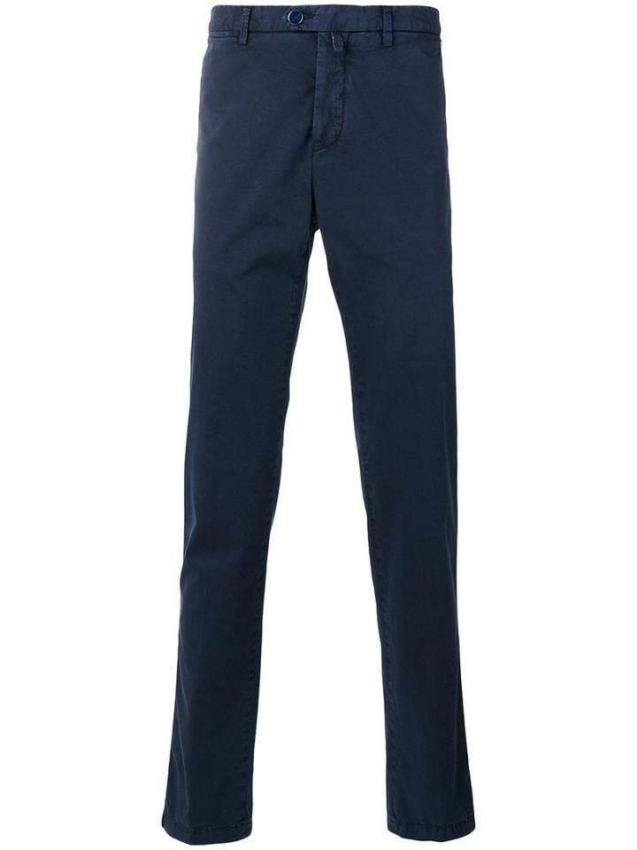Kiton - Classic Chinos - Men - Cotton/spandex/elastane - 33, Blue, Cotton/spandex/elastane