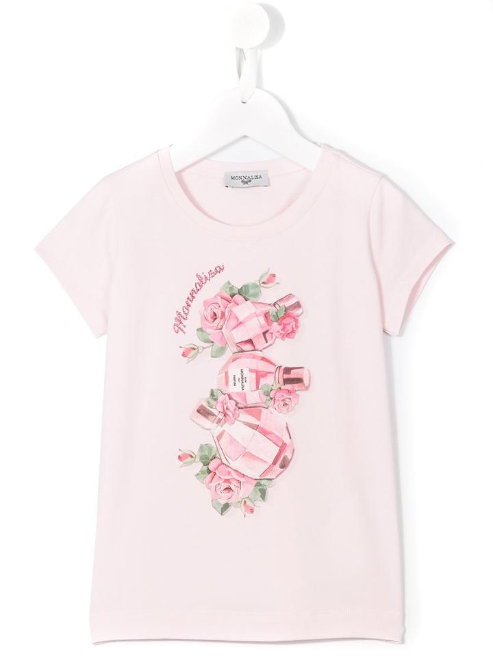 Monnalisa Perfume Bottle T-shirt, Girl's, Size: 12 Yrs, Pink/purple