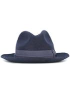 Paul Smith Grosgrain Band Trilby Hat, Men's, Size: Large, Blue, Wool Felt