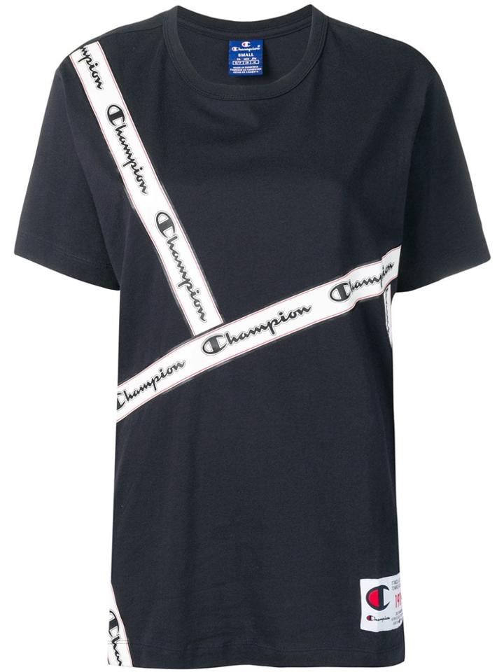 Champion Logo Tape T-shirt - Blue