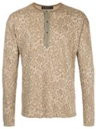 Roar Printed Henley T-shirt - Nude & Neutrals