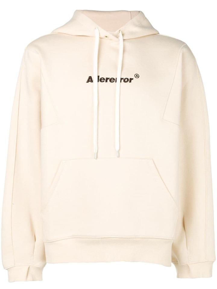 Ader Error Oversized Logo Hoodie - Nude & Neutrals