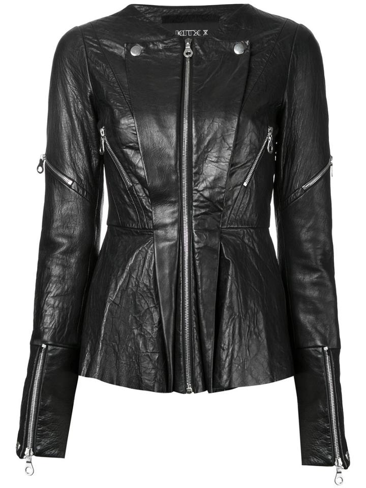 Kitx - Flower Jacket - Women - Leather - 8, Black, Leather