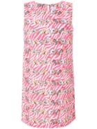 Ultràchic Printed Shift Dress - Pink & Purple