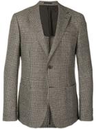 Z Zegna Houndstooth Pattern Blazer - Brown
