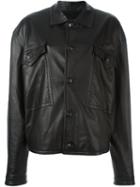 Versace Vintage Leather Jacket, Women's, Size: Large, Black
