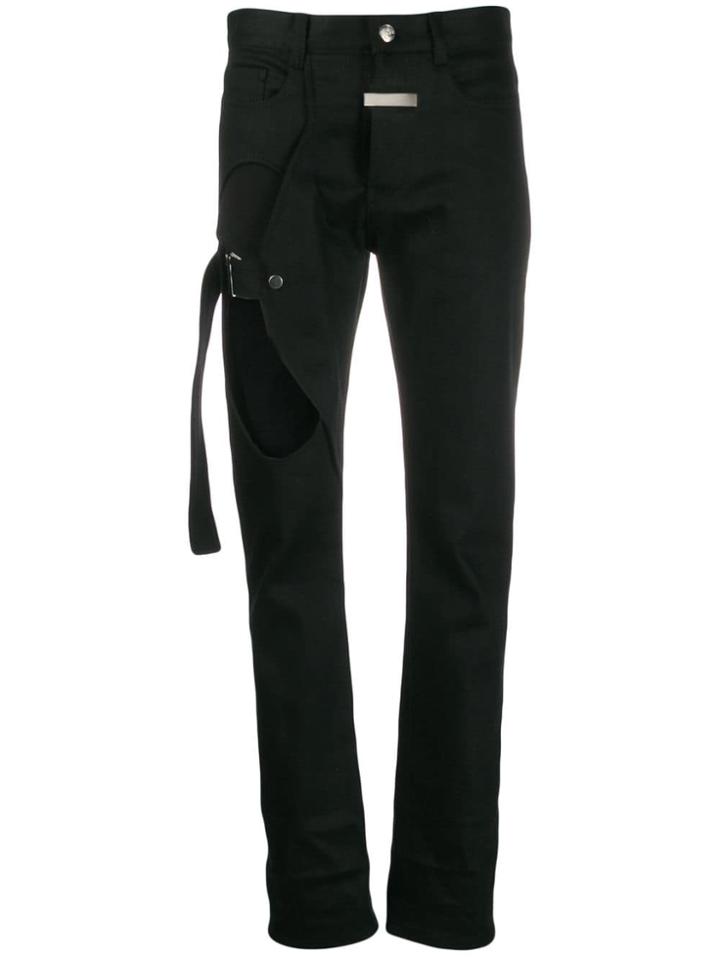 Zilver Bci Cotton Cut-out Denim Jeans - Black