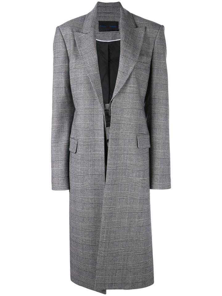 Proenza Schouler Plaid Oversized Coat - Black