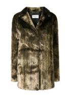 Saint Laurent Metallic Mink Fur Coat - Green