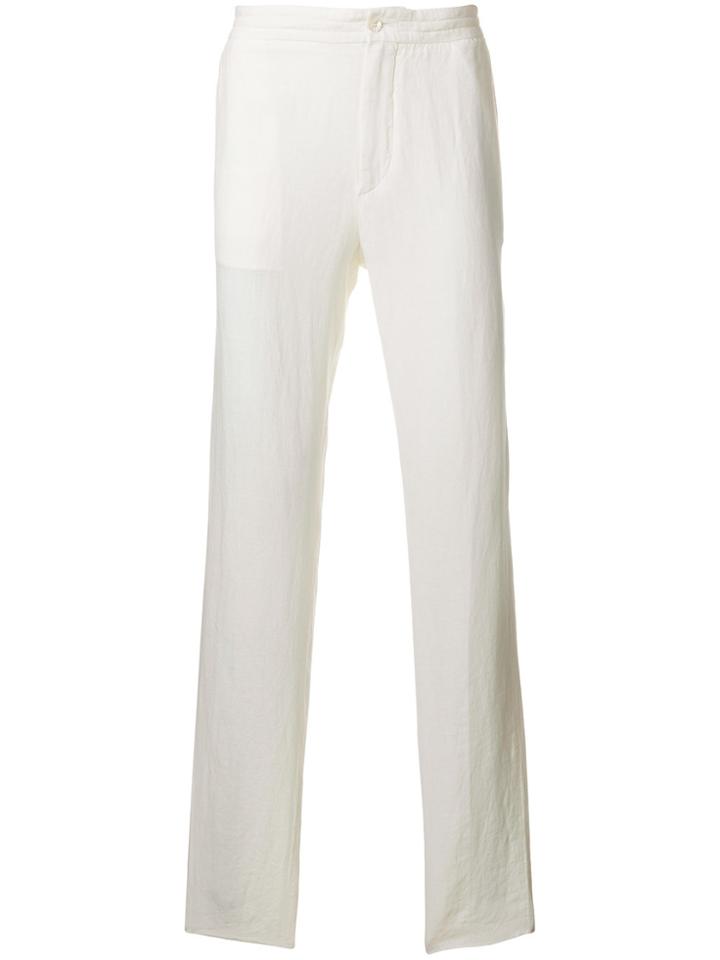 Ermenegildo Zegna Straight Leg Trousers - White