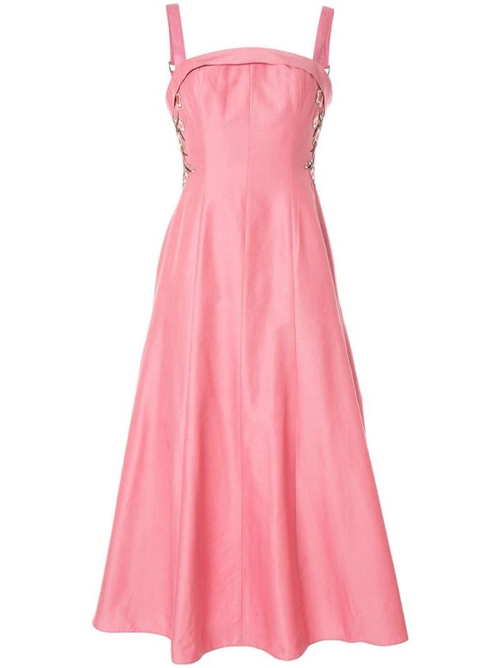 Rachel Gilbert Jorja Floral Embroidered Dress - Pink