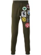 Dsquared2 Patch Detail Track Pants, Men's, Size: Small, Green, Cotton