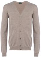 Zanone Front Button Cardigan - Brown