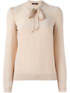 Roberto Collina Ribbon Collar Blouse