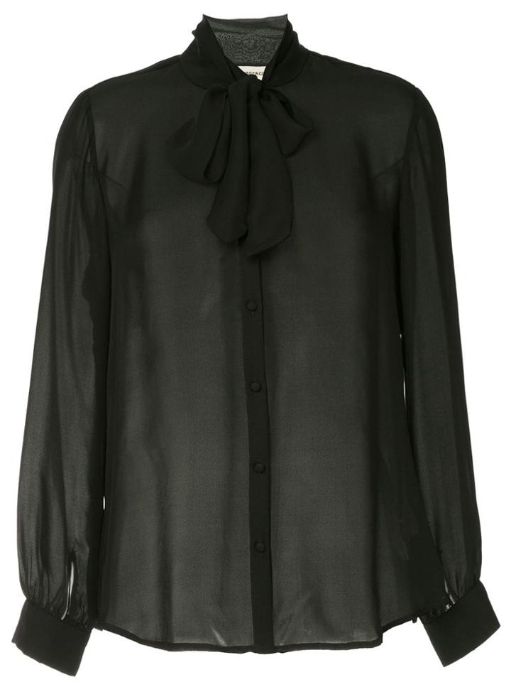 L'agence Tie Neck Blouse - Black