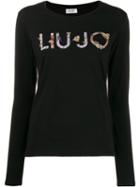 Liu Jo Embellished Logo Jumper - Black