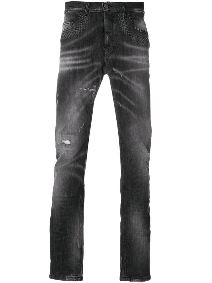 Frankie Morello Distressed Jeans - Black