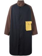 Marni Colour Block Coat, Men's, Size: 46, Blue, Polyester/polyamide