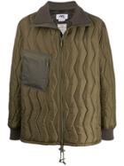 Junya Watanabe Man Quilted Zip Front Jacket - Green