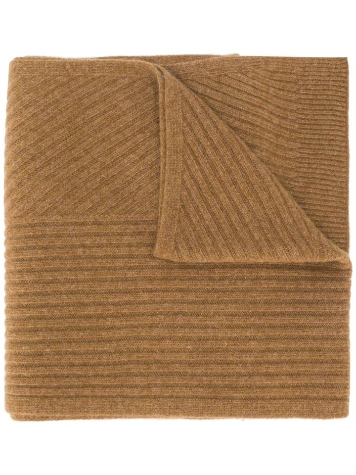 Pringle Of Scotland Multi-ribbed Scarf - Brown