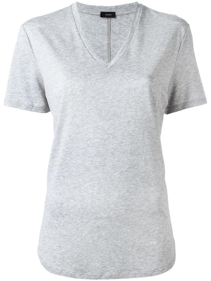 Joseph V-neck T-shirt, Women's, Size: Xs, Grey, Lyocell/cotton