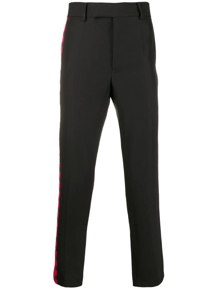 Haider Ackermann Side Checked Trousers - Black