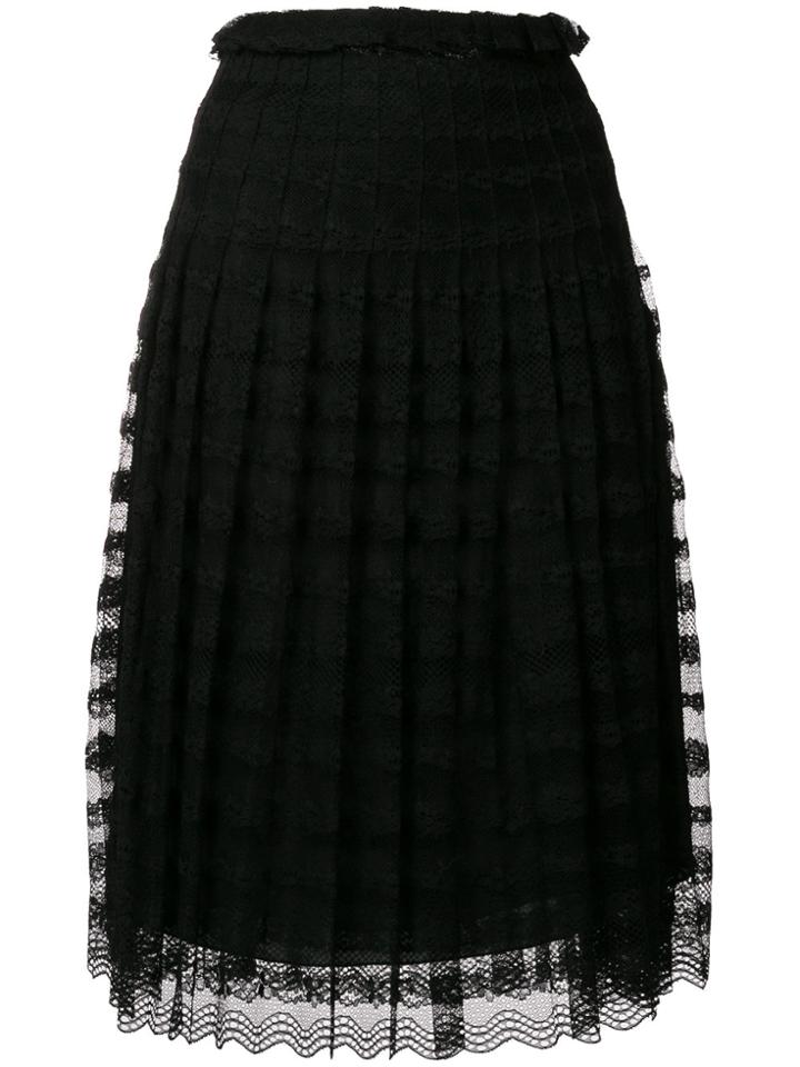 Philosophy Di Lorenzo Serafini Pleated Lace Skirt - Black