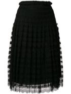 Philosophy Di Lorenzo Serafini Pleated Lace Skirt - Black