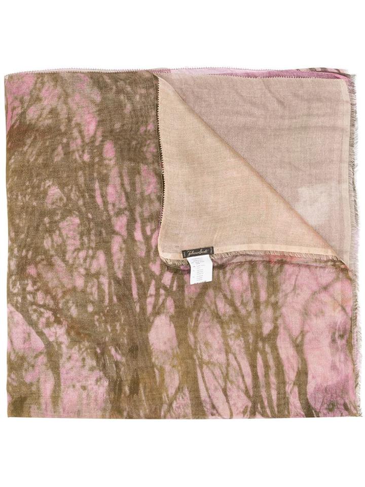 Faliero Sarti Abstract Print Scarf - Pink