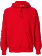 Supreme Logo Sleeve Hoodie - Red