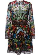 Valentino Floral Embroidered Dress, Women's, Size: 42, Cotton/polyester/polyamide/silk