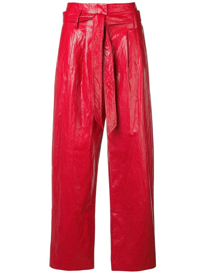 8pm Vinyl Flared Trousers
