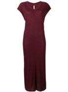 Raquel Allegra Plain Midi Jersey Dress - Red
