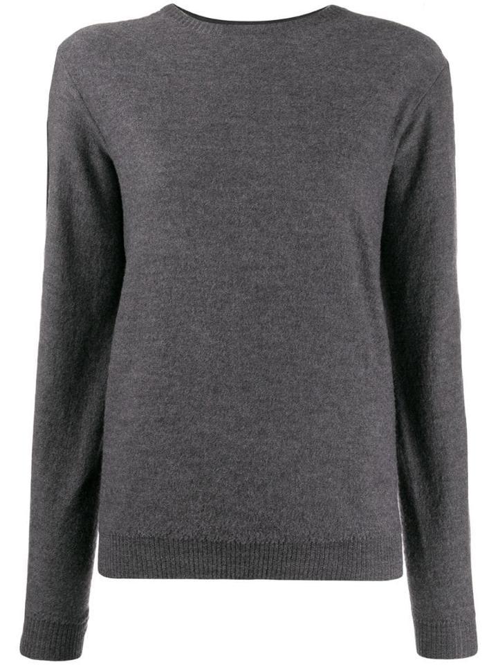 Stella Mccartney Ruffled Logo Tape Jumper - Grey