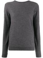 Stella Mccartney Ruffled Logo Tape Jumper - Grey