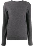 Stella Mccartney Ruffled Logo Tape Jumper - Grey